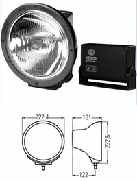 1F8 007 560-541  Luminator Xenon Фара дальн. свет широкий пучок (1фара+лампа+блок ), Hella Light Show