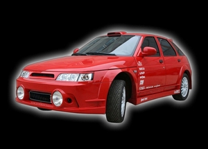 Аэродинамический обвес WRC с резкой крыльев под диски R17, без люминаторов для ВАЗ 2110, 2112 - Тюнинг ВАЗ Лада VIN: no.39168. 