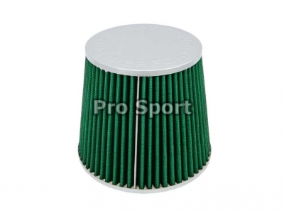 Фильтр воздушный Pro.Sport FLOW, зеленый/хром,закрытый (155x130, D=70) - Тюнинг ВАЗ Лада VIN: RS-03600. 