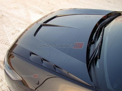 Капот пластиковый Agressive Air V.№3 (с прорезанным центральным и боковыми воздуховодами) Honda Accord VIII (2008-2013) - Тюнинг ВАЗ Лада VIN: 10850080302. 