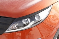 Kia Rio III 2011 —2015 Накладки на передние фары (реснички) компл 2шт. глянец (под покраску)