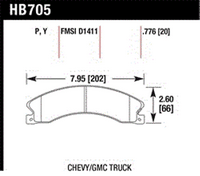 Колодки тормозные HB705Y.776 HAWK LTS Chevrolet Silverado 2011-2013