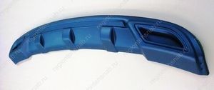 Накладка - диффузор на задний бампер Hyundai Solaris (2014-2016 г.в.) рестайлинг - Тюнинг ВАЗ Лада VIN: no.18798. 