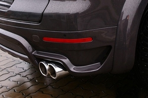 Накладка (юбка) на задний бампер с диффузором Je-Design Volkswagen Touareg 7L Дорестайлинг