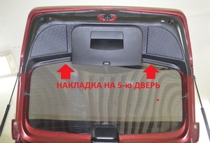 Накладка на 5-ю дверь KART RS (тиснение) Renault Sandero (Renault Sandero Stepway)