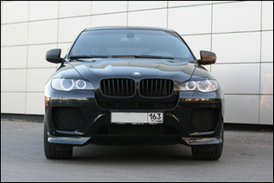 Накладка на передний бампер BMW X6