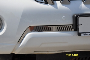 Накладка на решетку в бампер рамка нерж./заполнение перфорация нерж. для Toyota Land Cruiser Prado 150 (2014 - н.в.) - Тюнинг ВАЗ Лада VIN: no.24101. 