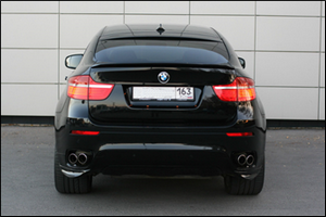 Накладка на задний бампер BMW X6