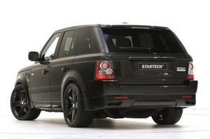 Накладка на задний бампер (клыки с люком фаркопа) Startech Land Rover Range Rover Sport
