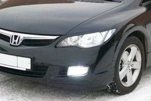 Накладки на фары (реснички) узкие Honda Civic 4D var№1