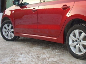 Накладки на пороги Volkswagen Polo (Sedan) - Тюнинг ВАЗ Лада VIN: no.24664. 