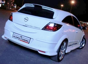 Накладки заднего бампера GT Opel Astra H (Астра 3D, 5D)