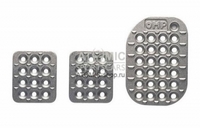 OMP OA/1863 Комплект алюминиевых накладок на педали (3 шт), размеры: 60х70 мм, 85х120 мм