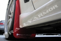 Rally Armor MF10-UR-RD/WH К-т брызговиков Red UR для MITSUBISHI EVO X 2008+ White Logo