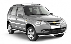 Рейлинги с поперечинами алюминиевые (Серебристый Муар) Усиленный Chevrolet Niva (2002-2016) - Тюнинг ВАЗ Лада VIN: no.16896. 