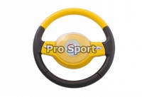 Руль F1 SPORT с кнопками, с подсветкой, желтый с черным, 330 mm