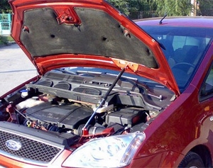 Упор капота Ford Focus C-Max I (2003-2010) (в сборе с кронштейном) ТехноМастер