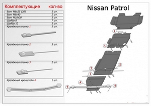 Защита картера Nissan Patrol с 2010-н.в.