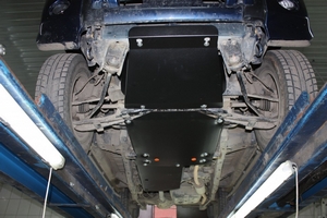 Защита КПП и раздатки Mitsubishi Pajero Mini 1998-2012 г.в. (2 части)