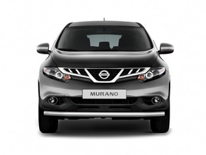 Защита переднего бампера одинарная 63 мм (НПС) Nissan Murano (2009-2013)