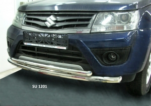 Защита переднего бампера труба двойная Suzuki Grand Vitara (2012 - н.в)