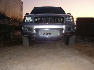Защита переднего бампера труба тройная Toyota Land Cruiser Prado 120 (2003 - 2009) (60, 60, 60 мм)