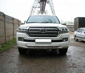 Защита передняя труба двойная Toyota Land Cruiser 200 (2015 - н.в.) - Тюнинг ВАЗ Лада VIN: no.23597. 