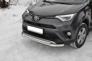 Защита передняя труба двойная Toyota RAV4 (2015 - н.в.)