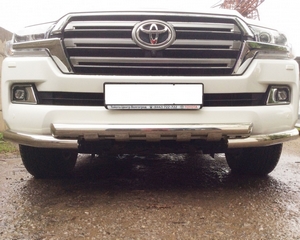 Защита передняя труба с клыками (коробочки) Toyota Land Cruiser 200 (2015 - н.в) (70, 70мм) - Тюнинг ВАЗ Лада VIN: no.23596. 