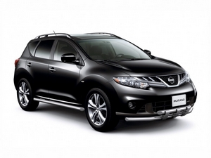 Защита порогов прямая 63 мм (НПС) Nissan Murano (2009-2013)