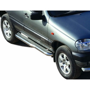 Защита порогов с алюминиевым листом с перегибом (d63.5), ВАЗ 2123 Chevrolet Niva, окрашенное / нержавеющая сталь - Тюнинг ВАЗ Лада VIN: no.44359. 