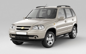 Защита порогов с накладками 63мм (ППК) Chevrolet Niva 2009-