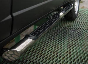 Защита порогов с накладками (НПС) Chevrolet Niva 2009-