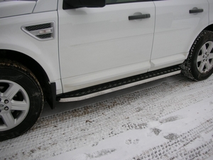 Защита порогов с накладкой лист Land Rover Freelander 2 (2007 - н.в.)