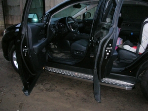 Защита порогов с накладкой лист Lexus RX 350, RX 270 (2012 - 2014)