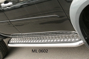 Защита порогов с накладкой лист Mitsubishi L200 (2006 - 2012)