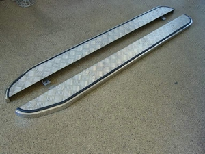 Защита порогов с накладкой лист Mitsubishi Pajero Sport (2009 - 2012)