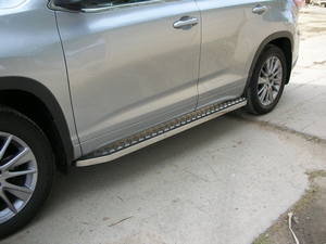 Защита порогов с накладкой лист Toyota Highlander (2014 - н.в) - Тюнинг ВАЗ Лада VIN: no.23488. 