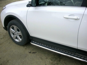 Защита порогов с накладкой лист Toyota RAV4 (2015 - н.в.) - Тюнинг ВАЗ Лада VIN: no.24261. 