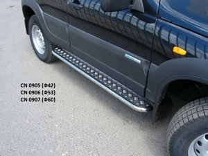 Защита порогов с накладкой лист ВАЗ 2123 Chevrolet Niva (2009 - н.в.)