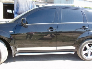 Защита порогов труба Mitsubishi Outlander XL (2007 - 2009)