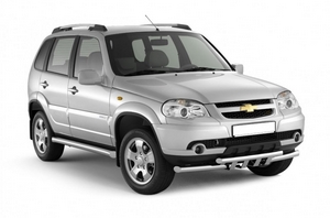 Защита порогов вогнутые (НПС) Chevrolet Niva 2009-