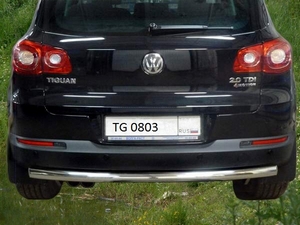Защита заднего бампера труба Volkswagen Tiguan Sport & Style (2008)