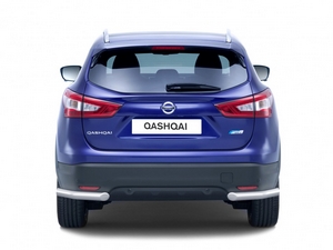 Защита заднего бампера угловая 63 мм (НПС) Nissan Qashqai 2014-