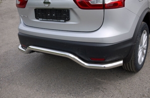 Защита заднего бампера Волна 63 мм (НПС) Nissan Qashqai 2014-