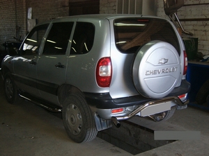 Защита заднего бампера волна ВАЗ 2123 Chevrolet Niva (2003 - 2008)