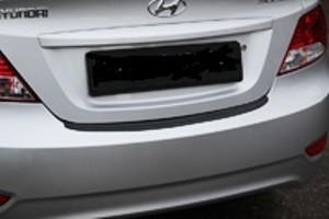 Защитная накладка на задний бампер Hyundai Solaris (седан)