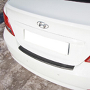Защитная накладка на задний бампер Hyundai Solaris седан (до 2017 г.в.)